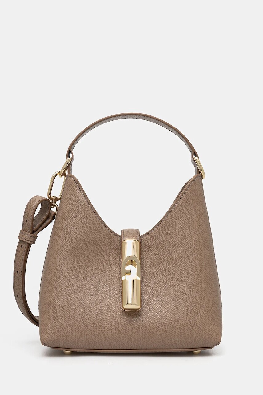 Kožená kabelka Furla béžová farba, WE00876 ARE000 1257S