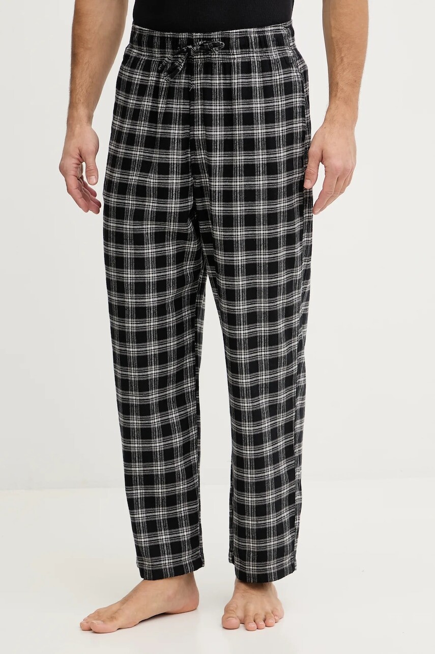 Pyžamové nohavice Hollister Co. čierna farba, vzorované, KI313-5009-908