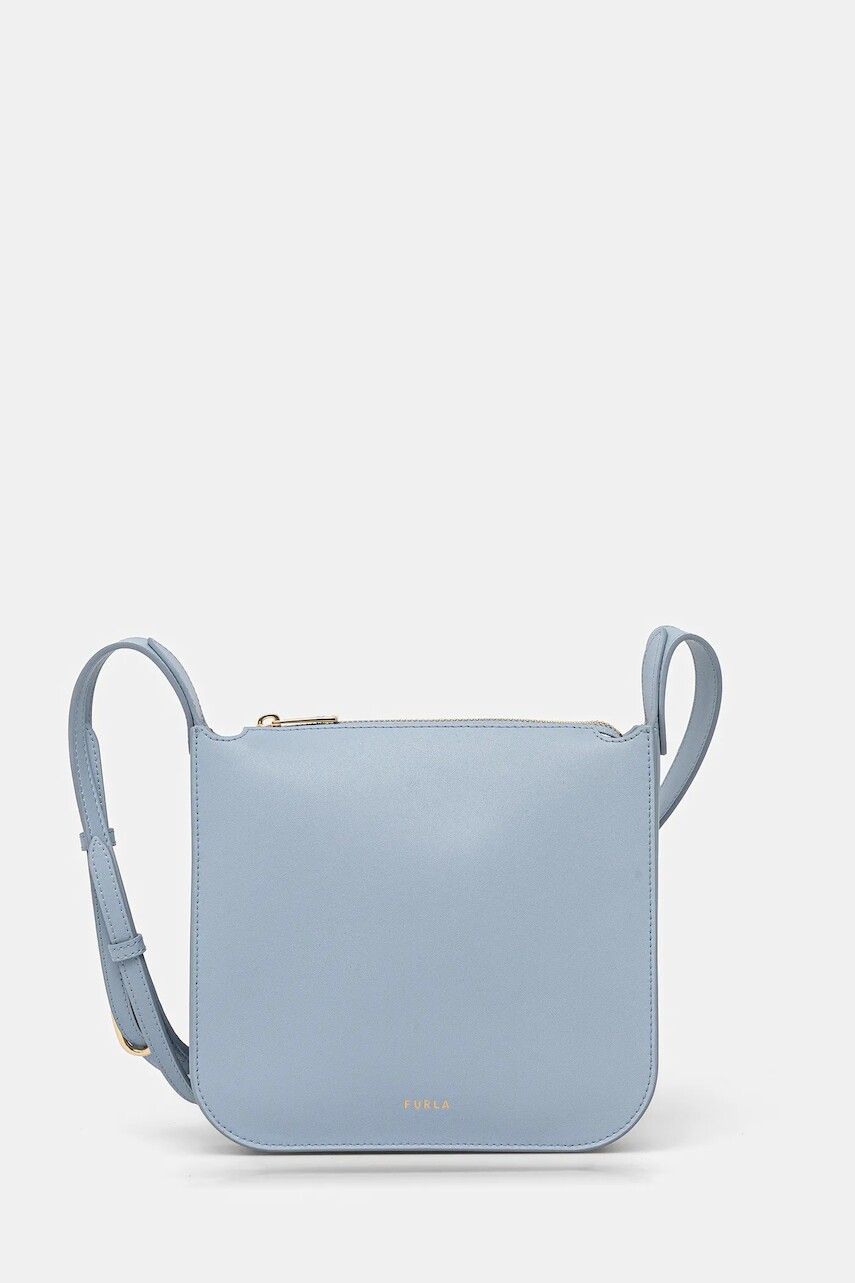 Kožená kabelka Furla modrá farba, WB01818 BX3104 CDZ00