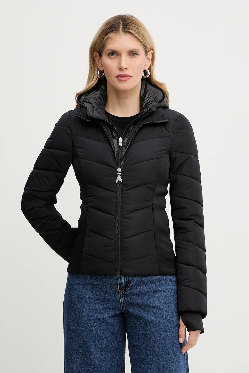 Bunda Patrizia Pepe čierna farba, prechodná, 8O0213 A680