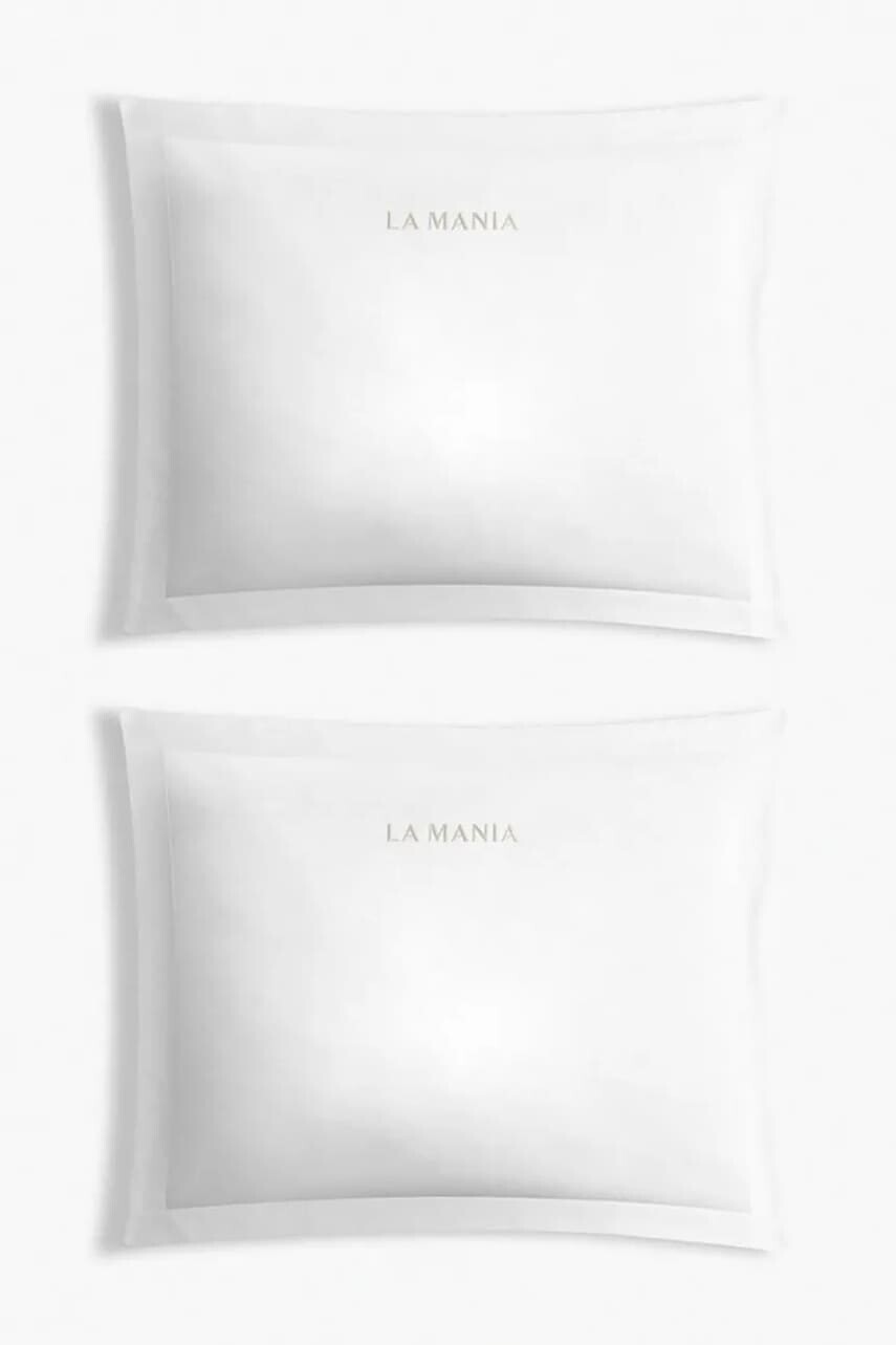 Bavlnená obliečka na vankúš La Mania Puro 50 x 60 cm 2-pak biela farba