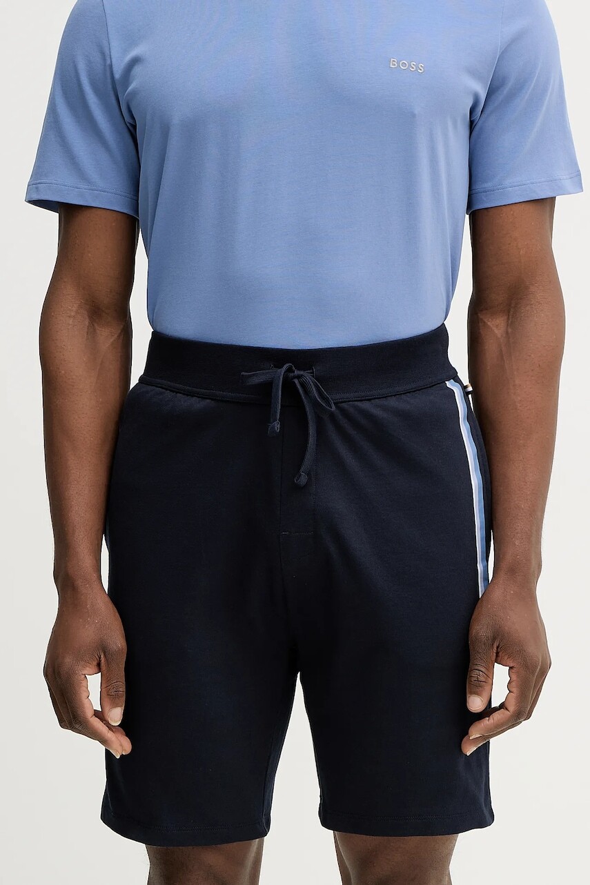 Bavlnené šortky BOSS Authentic Shorts tmavomodrá farba, 50554778