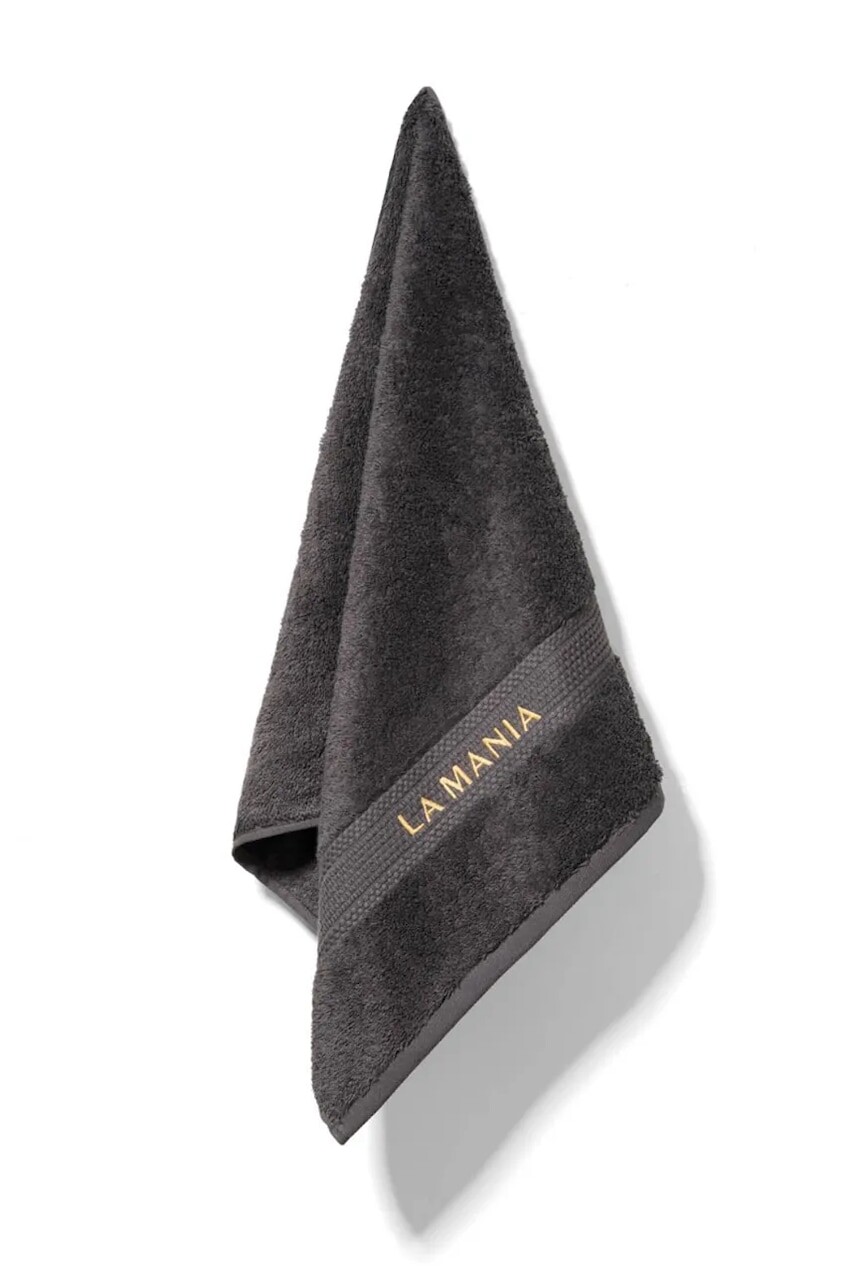 Malý bavlnený uterák La Mania Premium 50 x 90 cm šedá farba