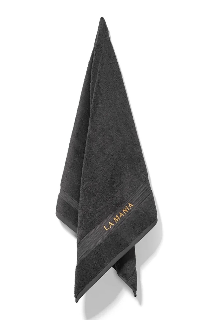 Stredný bavlnený uterák La Mania Premium 70 x 140 cm šedá farba