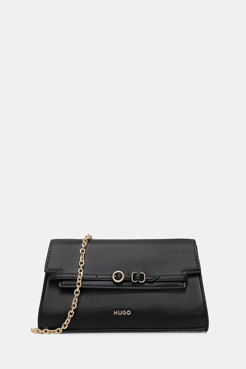 Kabelka HUGO Syndra_Clutch čierna farba, 50557919