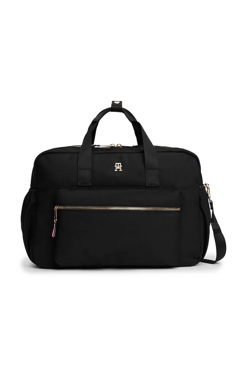 Taška ku kočíku Tommy Hilfiger čierna farba, KA0KA00026