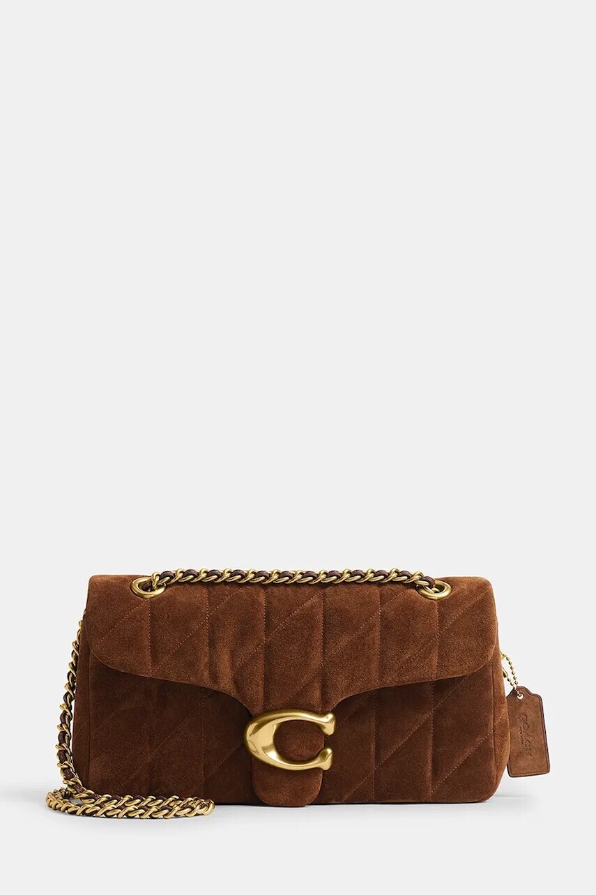 Semišová kabelka Coach Tabby 26 hnedá farba, CCK49
