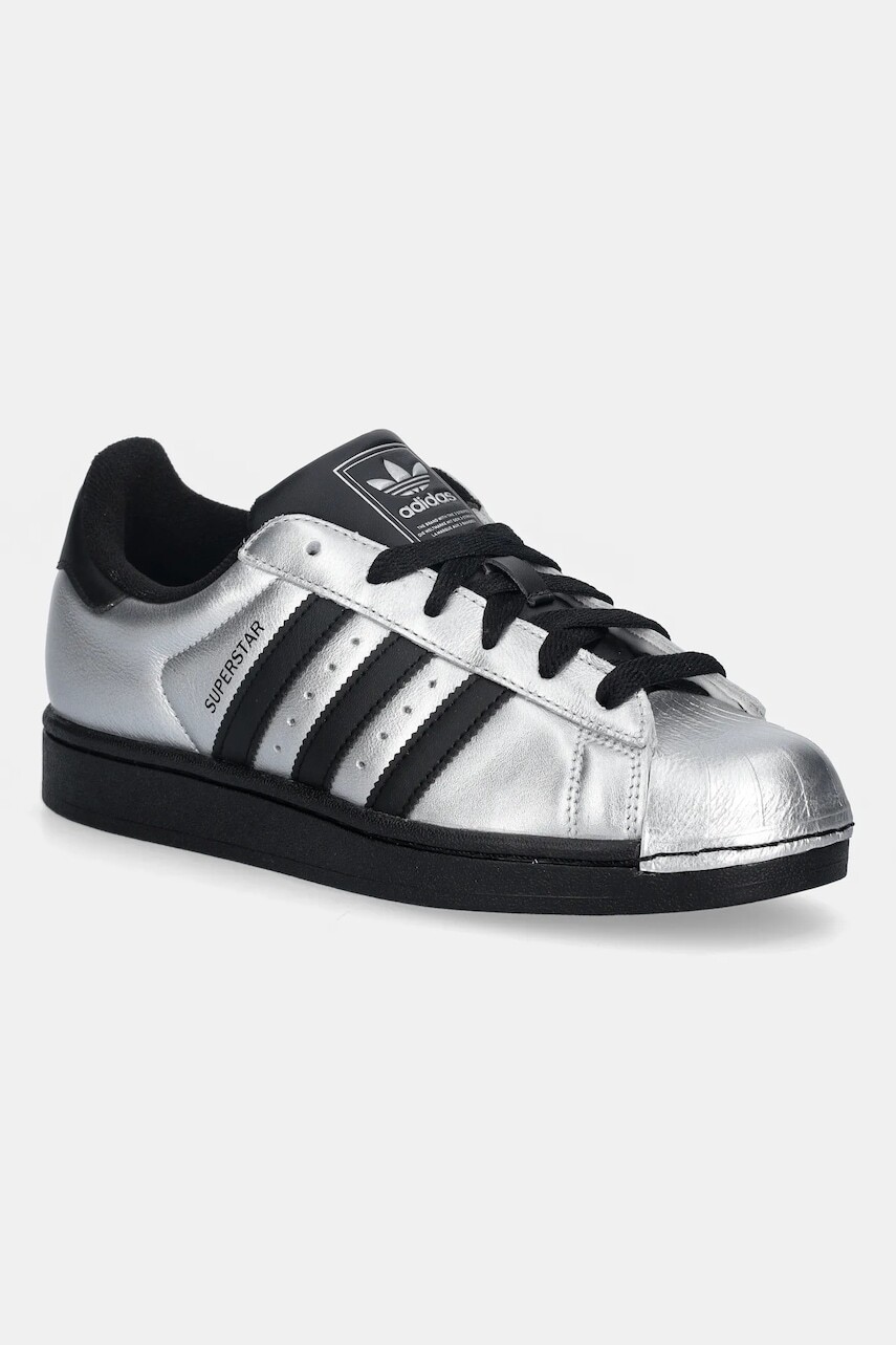 Kožené tenisky adidas Originals Superstar II strieborná farba, IH1599