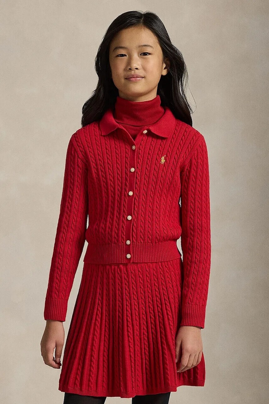 Detská bavlnená súprava Polo Ralph Lauren červená farba, 313950779500