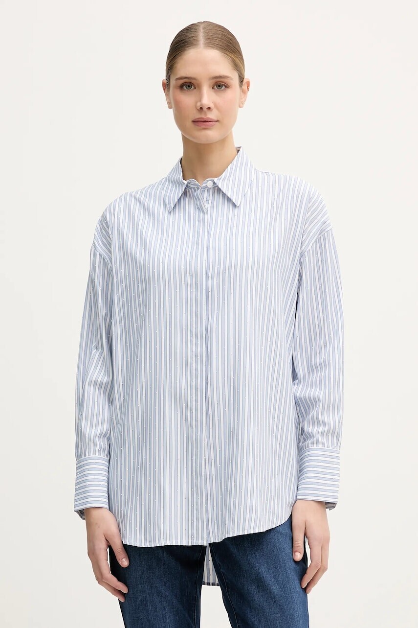 Košeľa Joseph Ribkoff modrá farba, voľný strih, s klasickým golierom, 261931