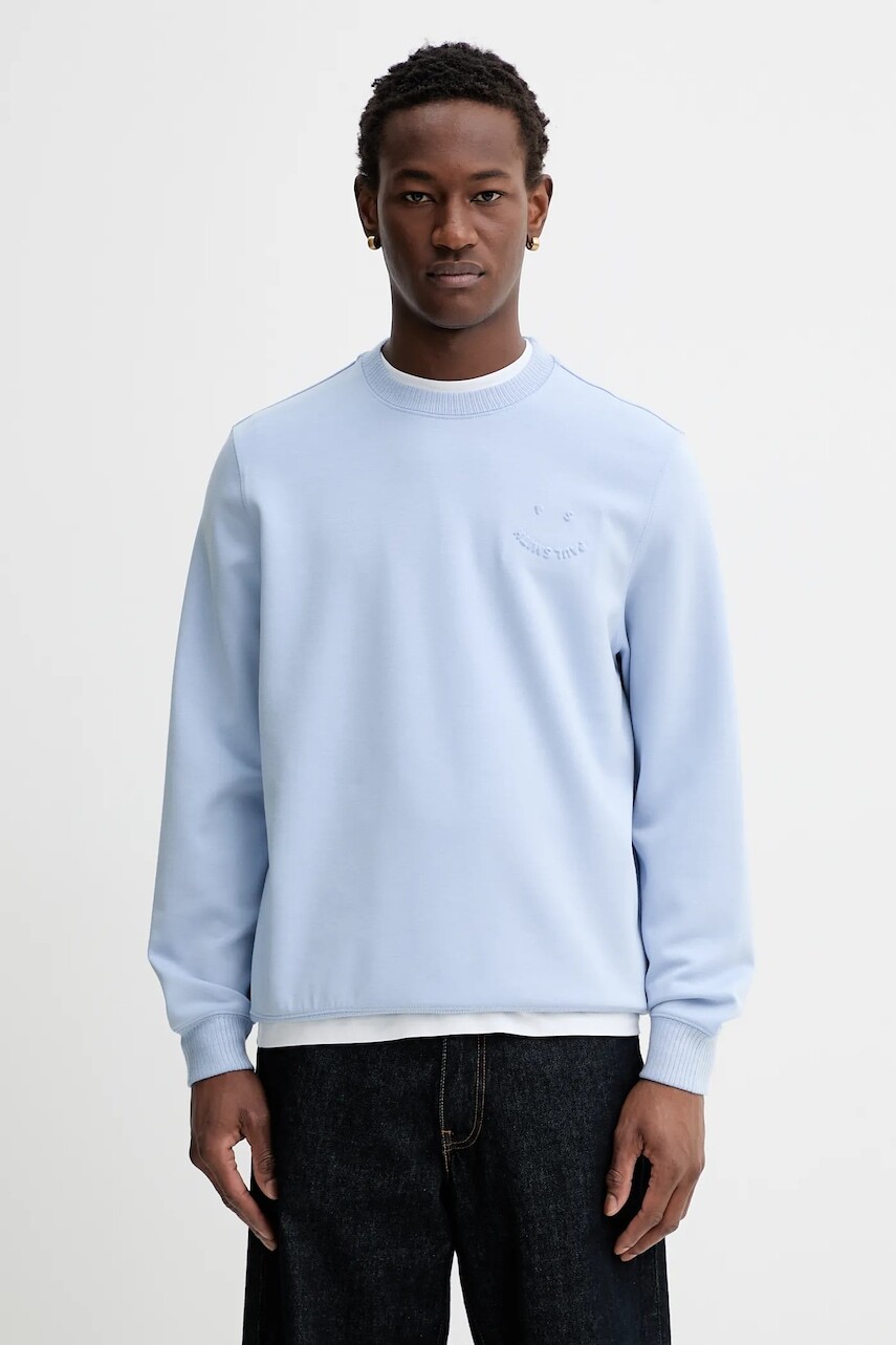 Mikina s prímesou vlny PS Paul Smith modrá farba, jednofarebná, M2R-211ZE-V22567