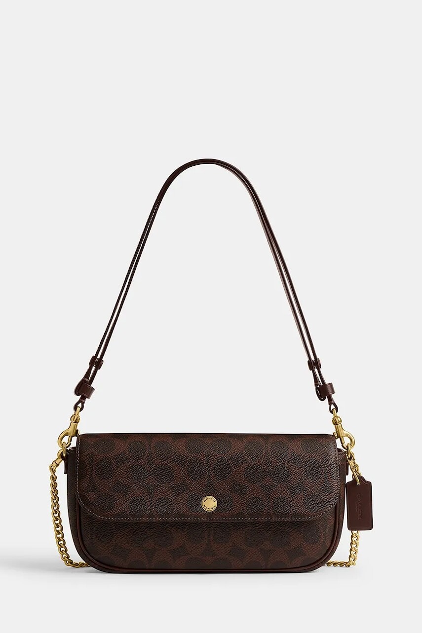 Kabelka Coach Brook hnedá farba, CAN91