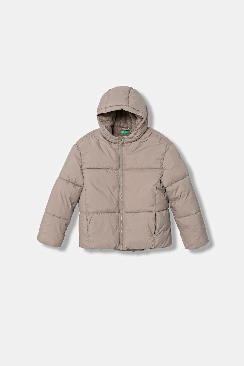 Detská bunda United Colors of Benetton hnedá farba, 2SJ1CN05D