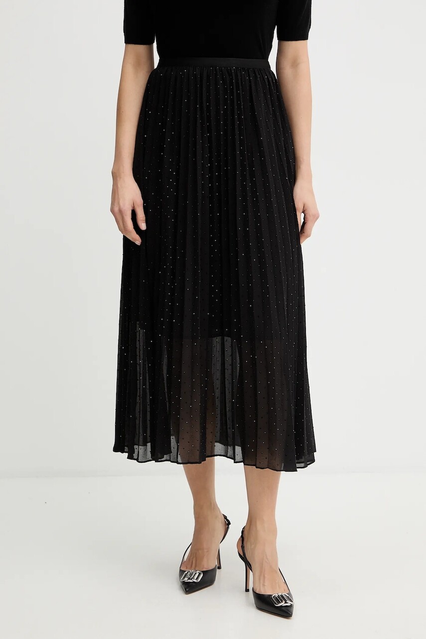 Sukňa Morgan čierna farba, maxi, áčkový strih, JRILOX