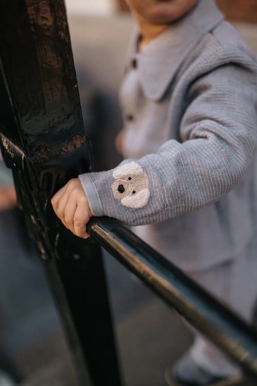 Košeľa pre bábätká Donsje Lukian Shirt Golden Retriever modrá farba, 3044701