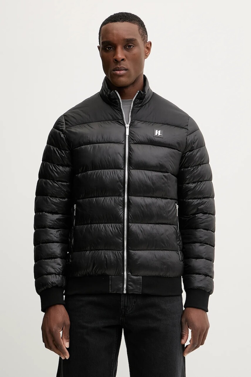 Bunda Karl Lagerfeld čierna farba, prechodná, 561590.505090