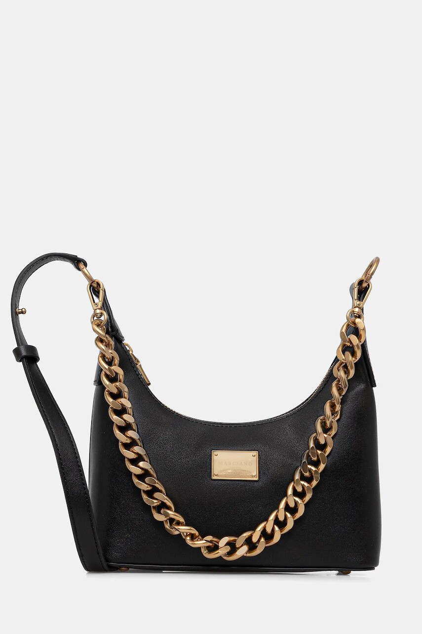 Kožená kabelka Marciano by Guess čierna farba, 6RGZ14 7414A