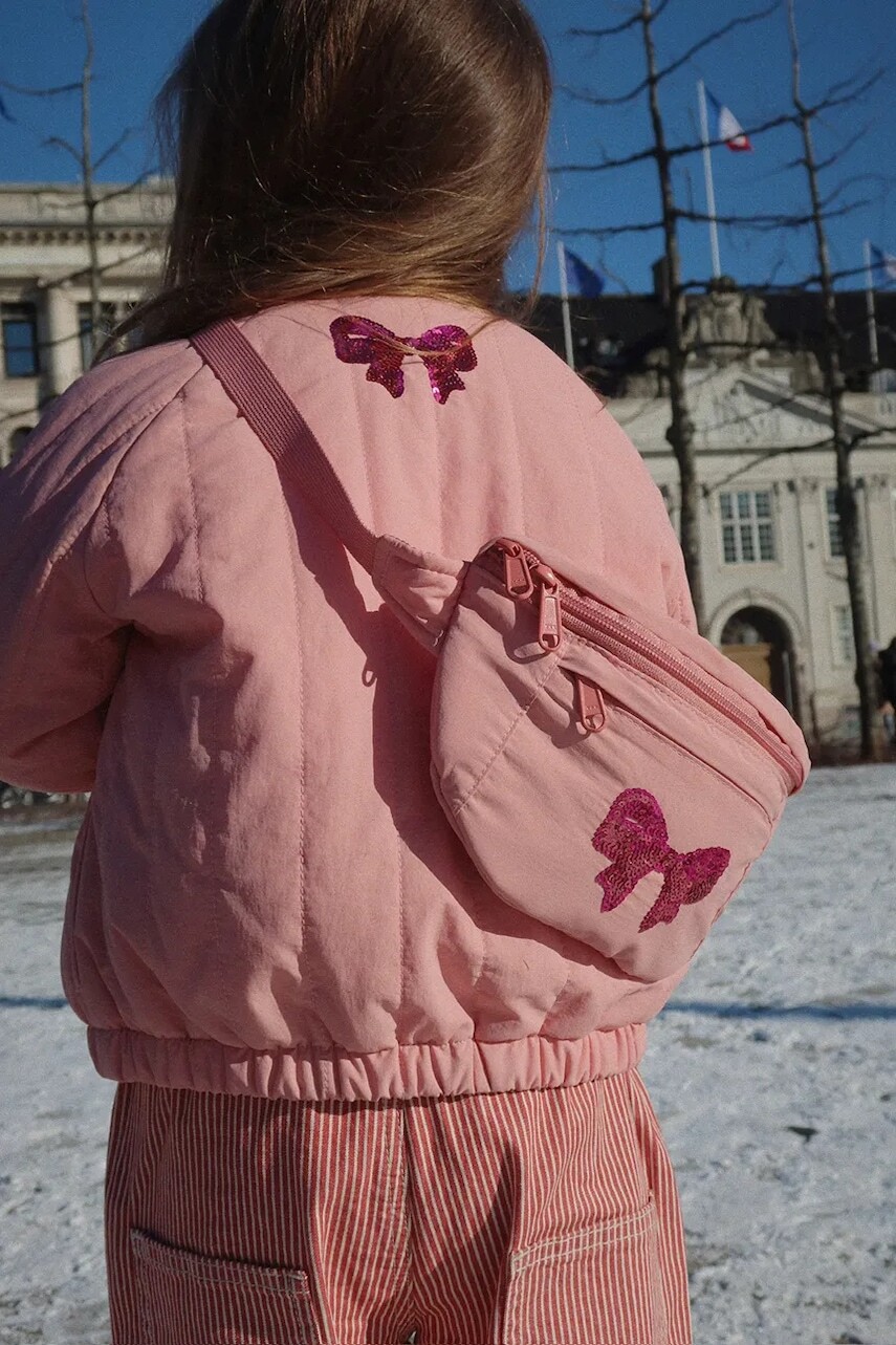Detská ľadvinka Konges Sløjd JUNO SEQUIN BUMBAG ružová farba, KS104318