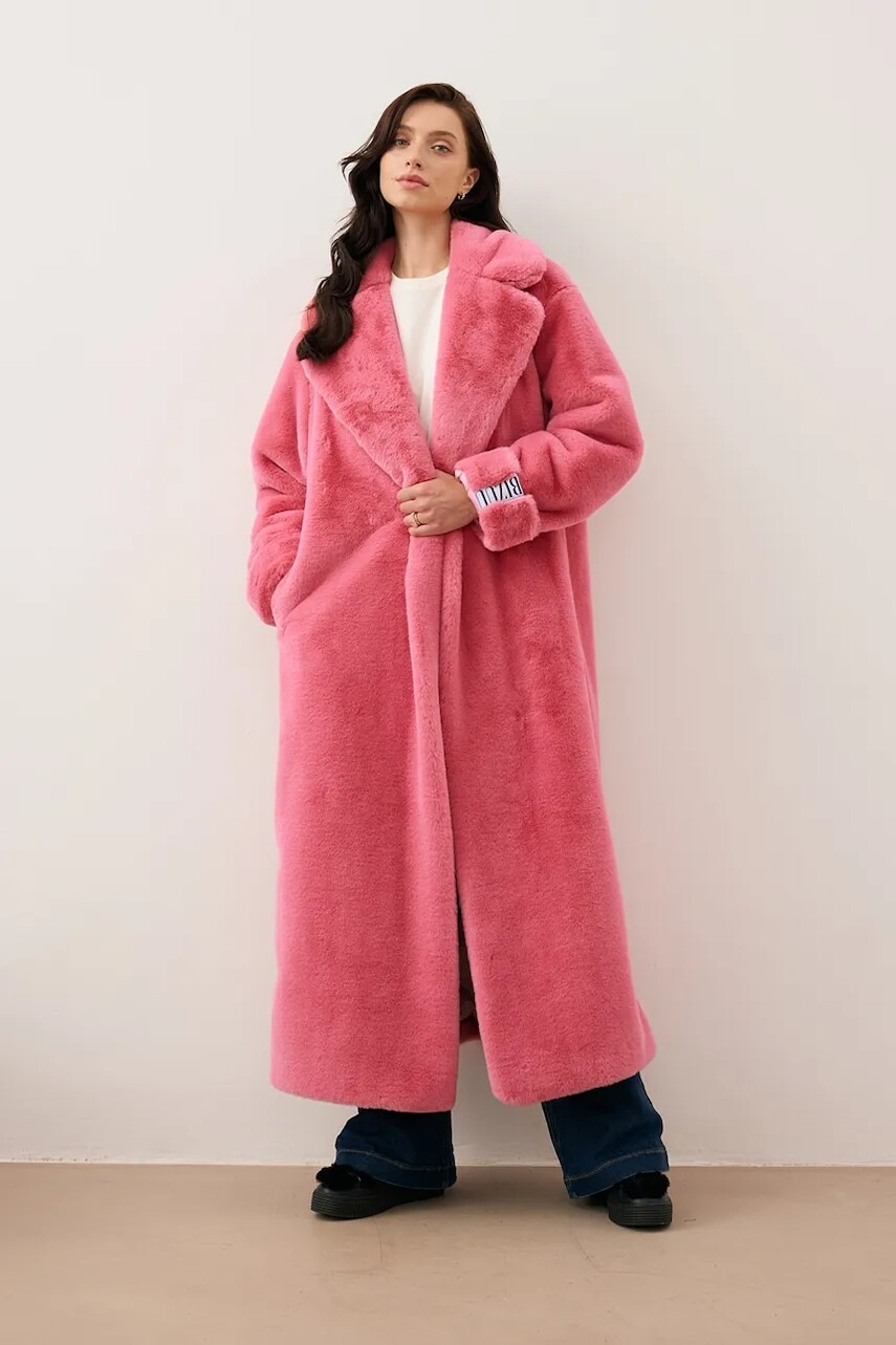 Kabát Bizuu DOLOMITES ružová farba, DOLOMITES RÓŻOWY