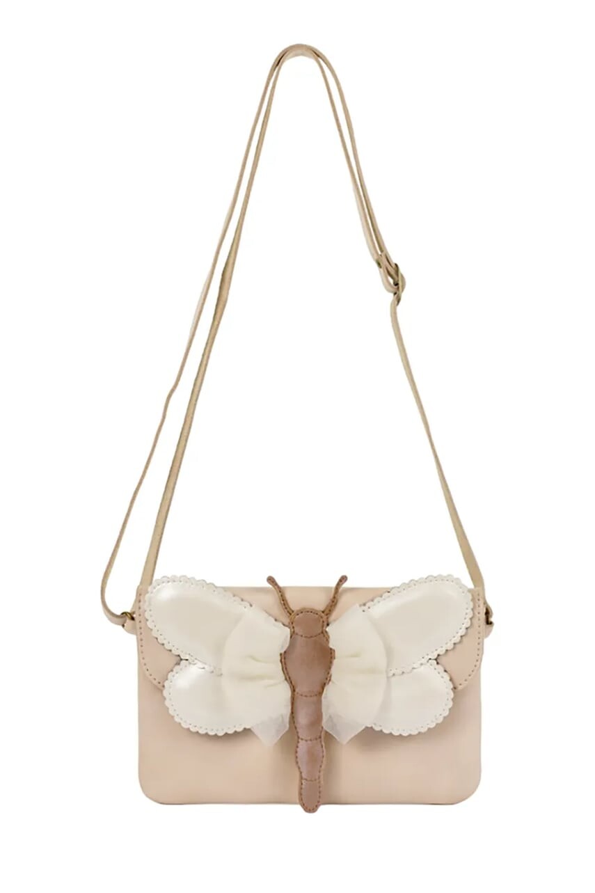 Detská kožená kabelka Donsje Brindi Purse Shimmer Libelle béžová farba, 5523101