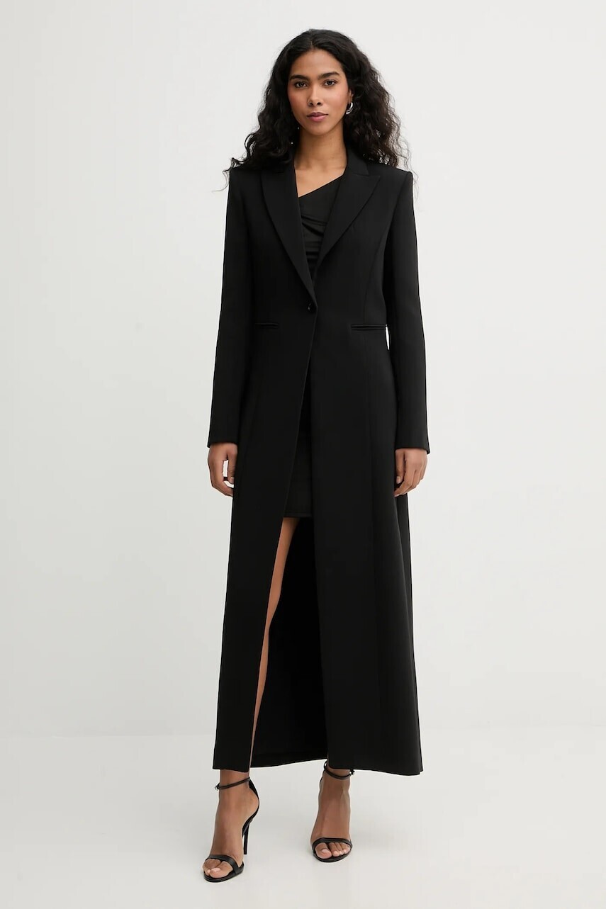 Kabát Patrizia Pepe čierna farba, 8O0222 A6F5