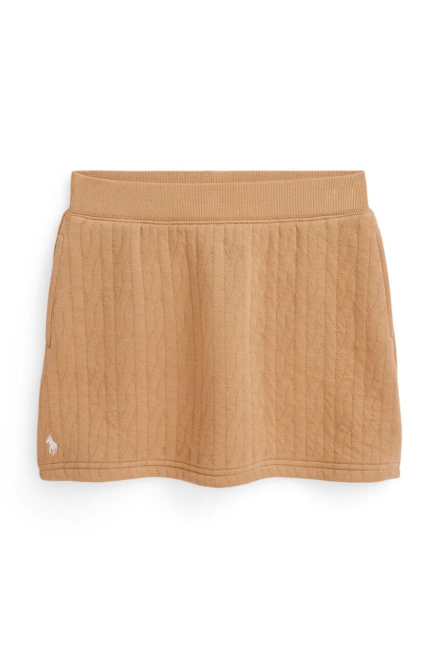 Dievčenská sukňa Polo Ralph Lauren béžová farba, mini, áčkový strih, 313979002002