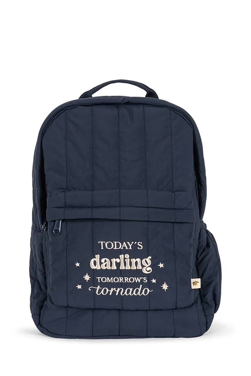 Detský ruksak Konges Sløjd JUNO BACKPACK MIDI tmavomodrá farba, veľký, s nášivkou, KS104496