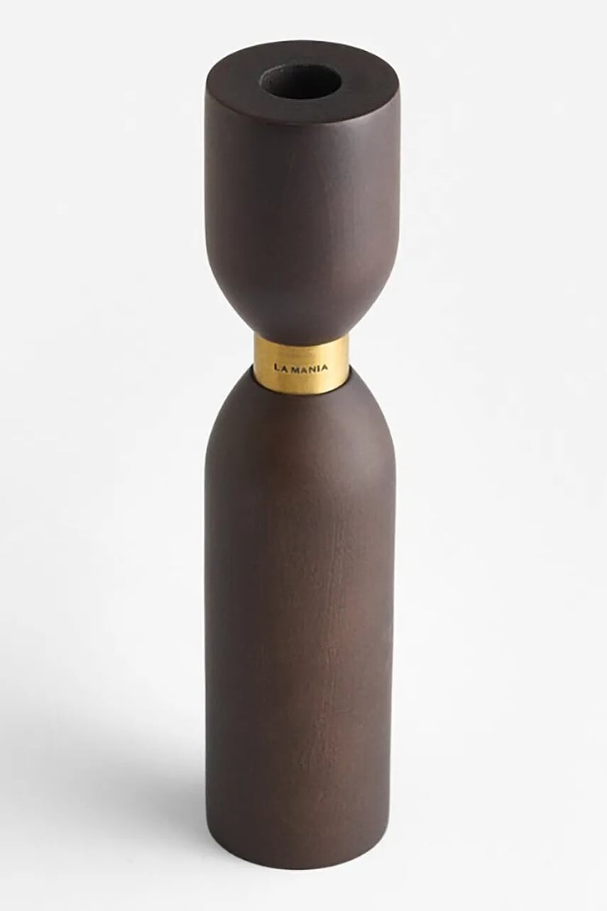 Dekoračný svietnik La Mania Male II 23 cm hnedá farba
