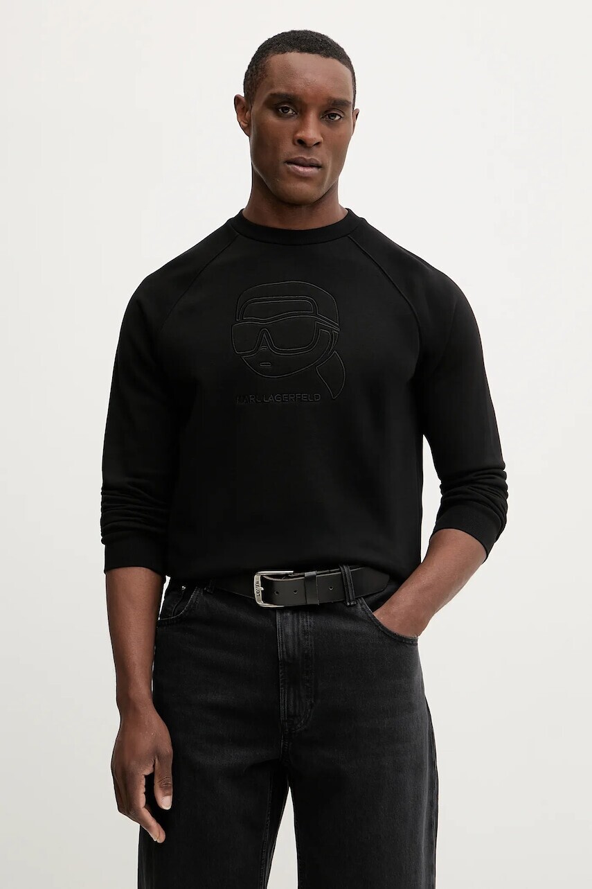 Mikina Karl Lagerfeld čierna farba, jednofarebná, 561910.705024
