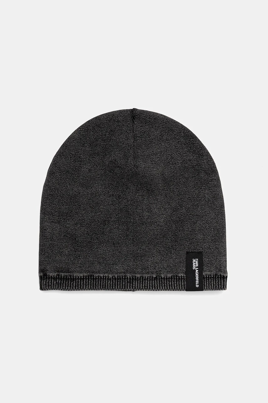 Bavlnená čiapka Karl Lagerfeld Jeans čierna farba, B1M33093