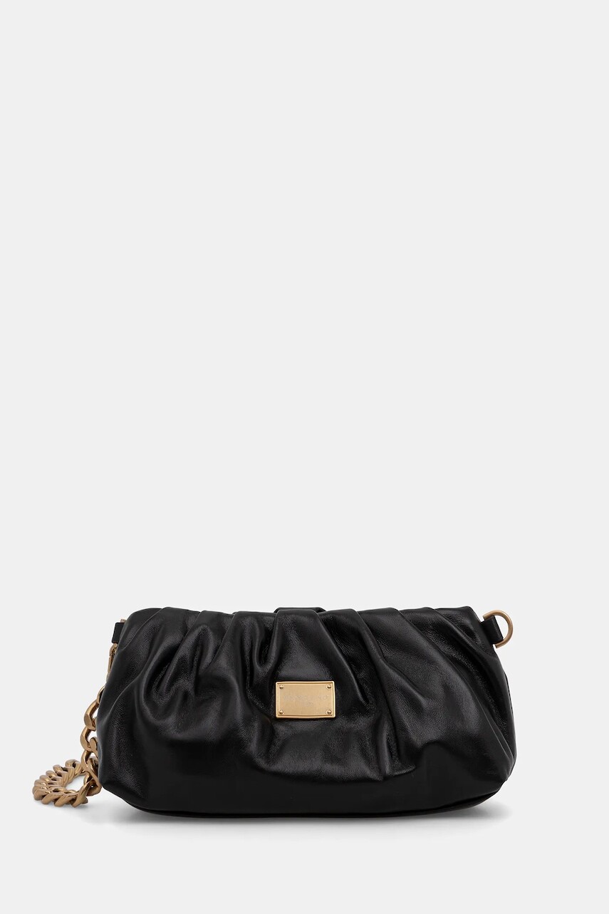 Kožená kabelka Marciano by Guess čierna farba, 6RGZ12 7415A