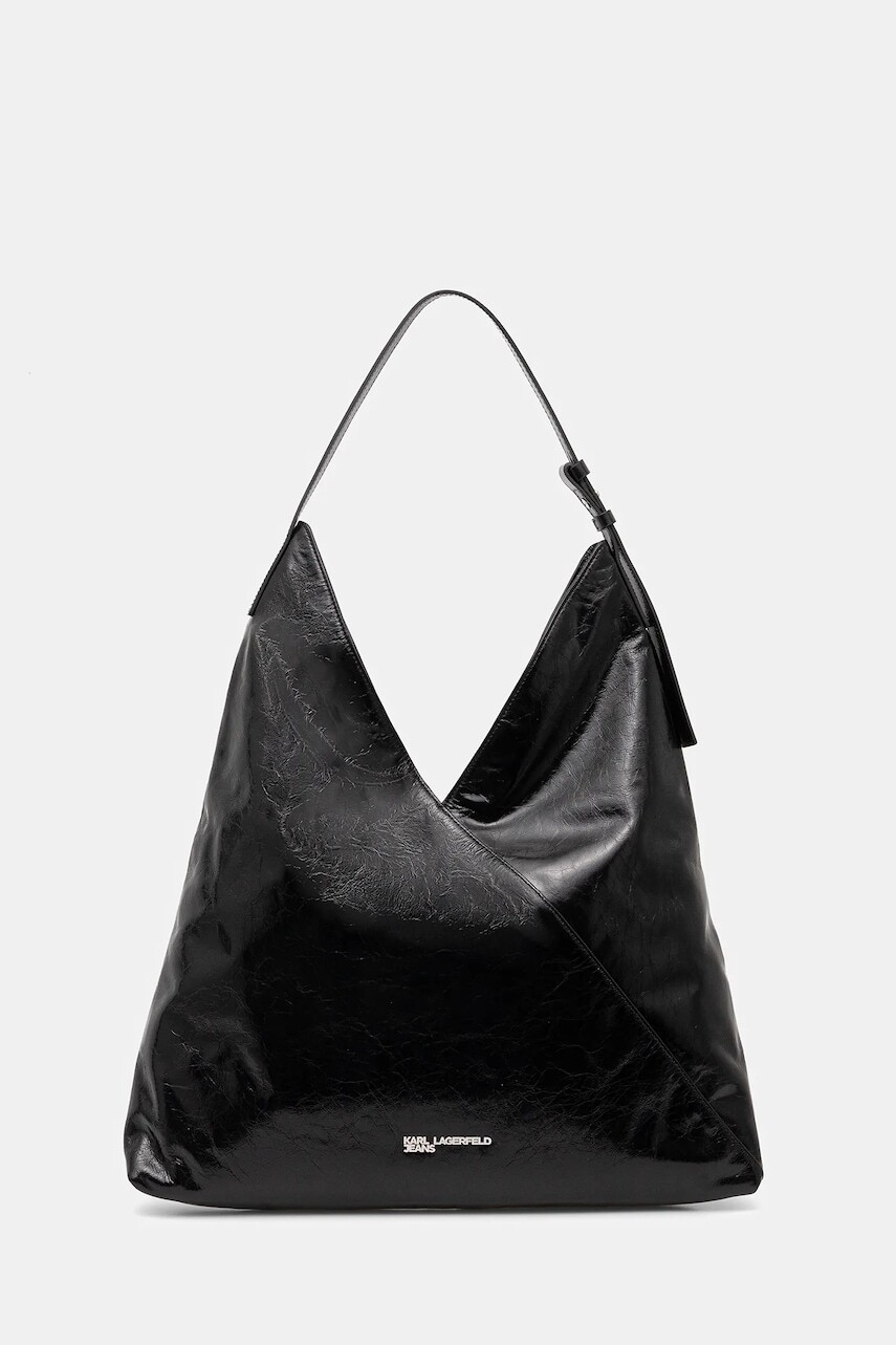 Kožená kabelka Karl Lagerfeld Jeans čierna farba, B1W30184