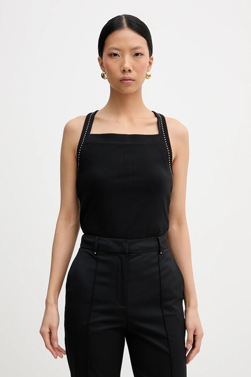 Top Karl Lagerfeld čierna farba, B1W17022