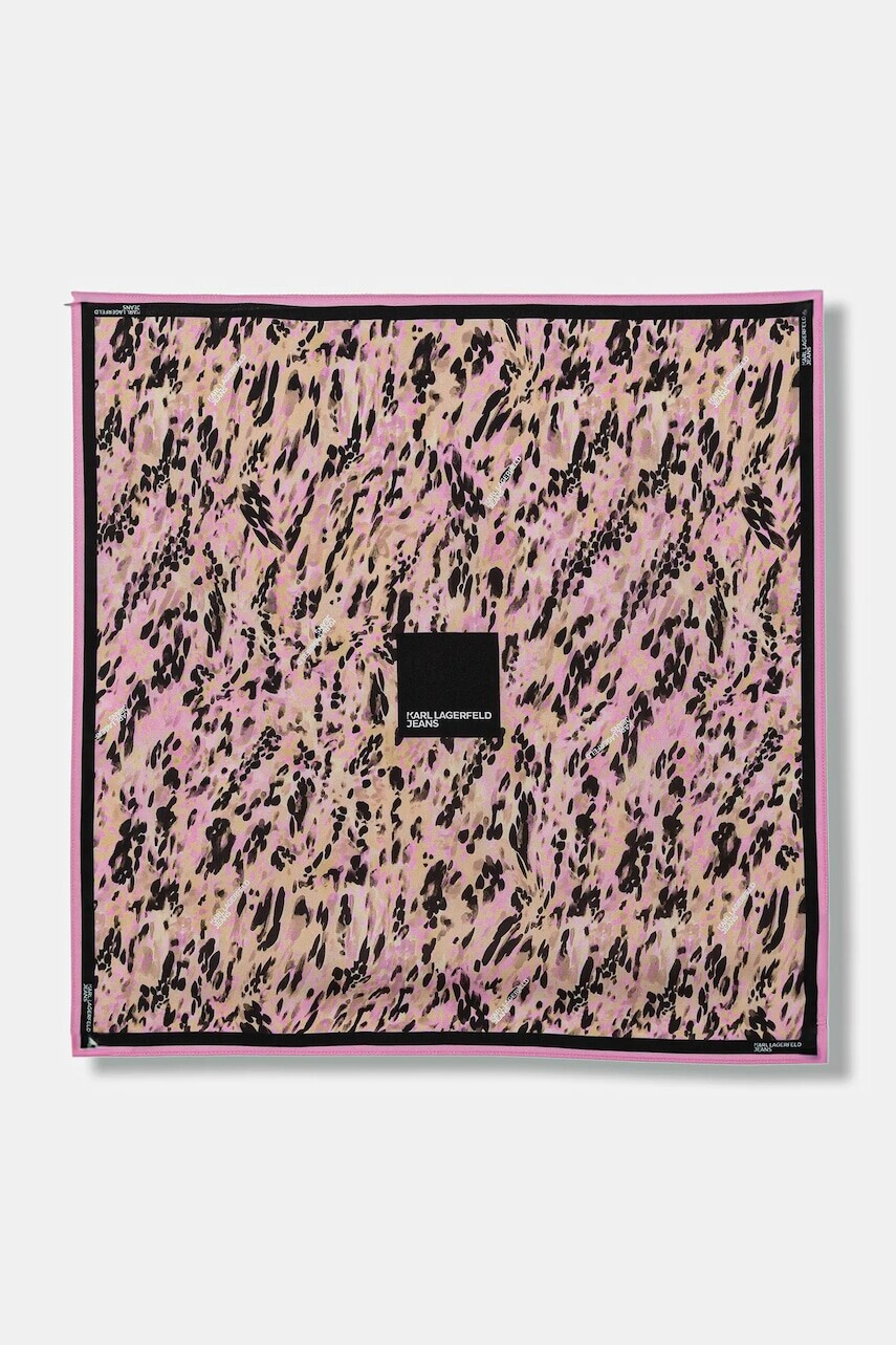 Šatka Karl Lagerfeld Jeans ružová farba, vzorovaná, B1W33090