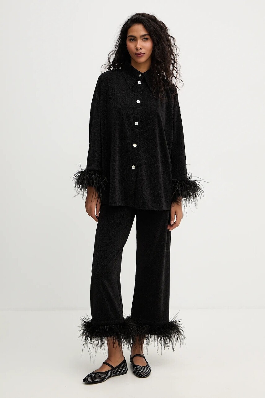 Pyžamo The Sleeper dámske, čierna farba, HC2302QR