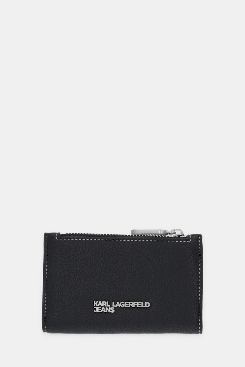 Peňaženka Karl Lagerfeld Jeans čierna farba, A3W32083
