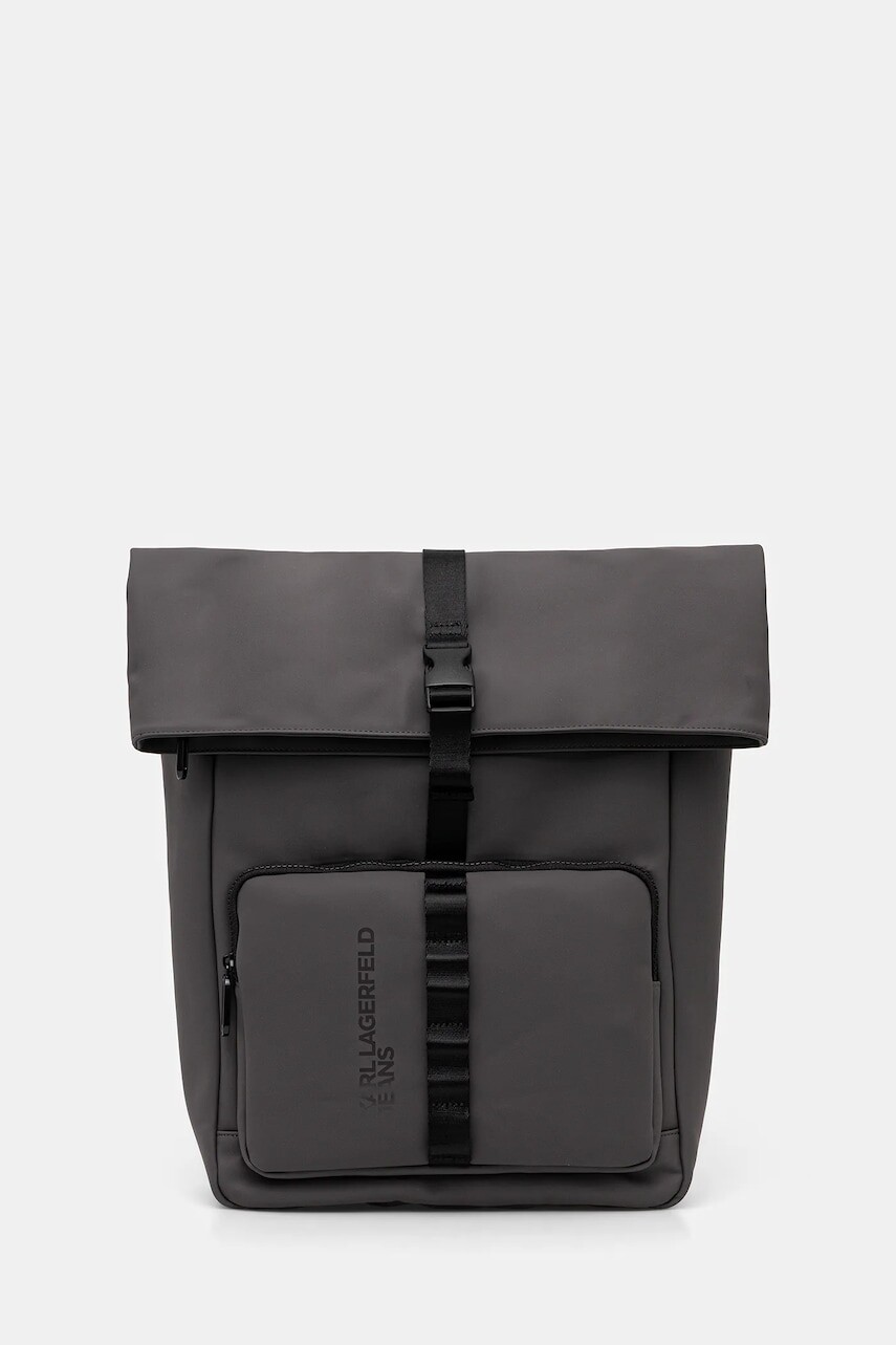 Ruksak Karl Lagerfeld Jeans šedá farba, veľký, jednofarebný, B1M30146