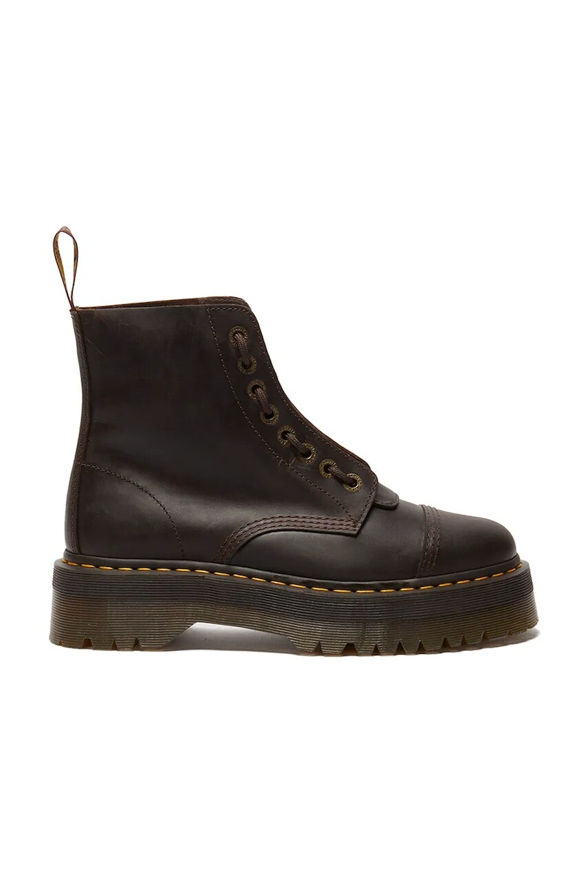 Kožené workery Dr. Martens Sinclair hnedá farba, na platforme, DM40910200