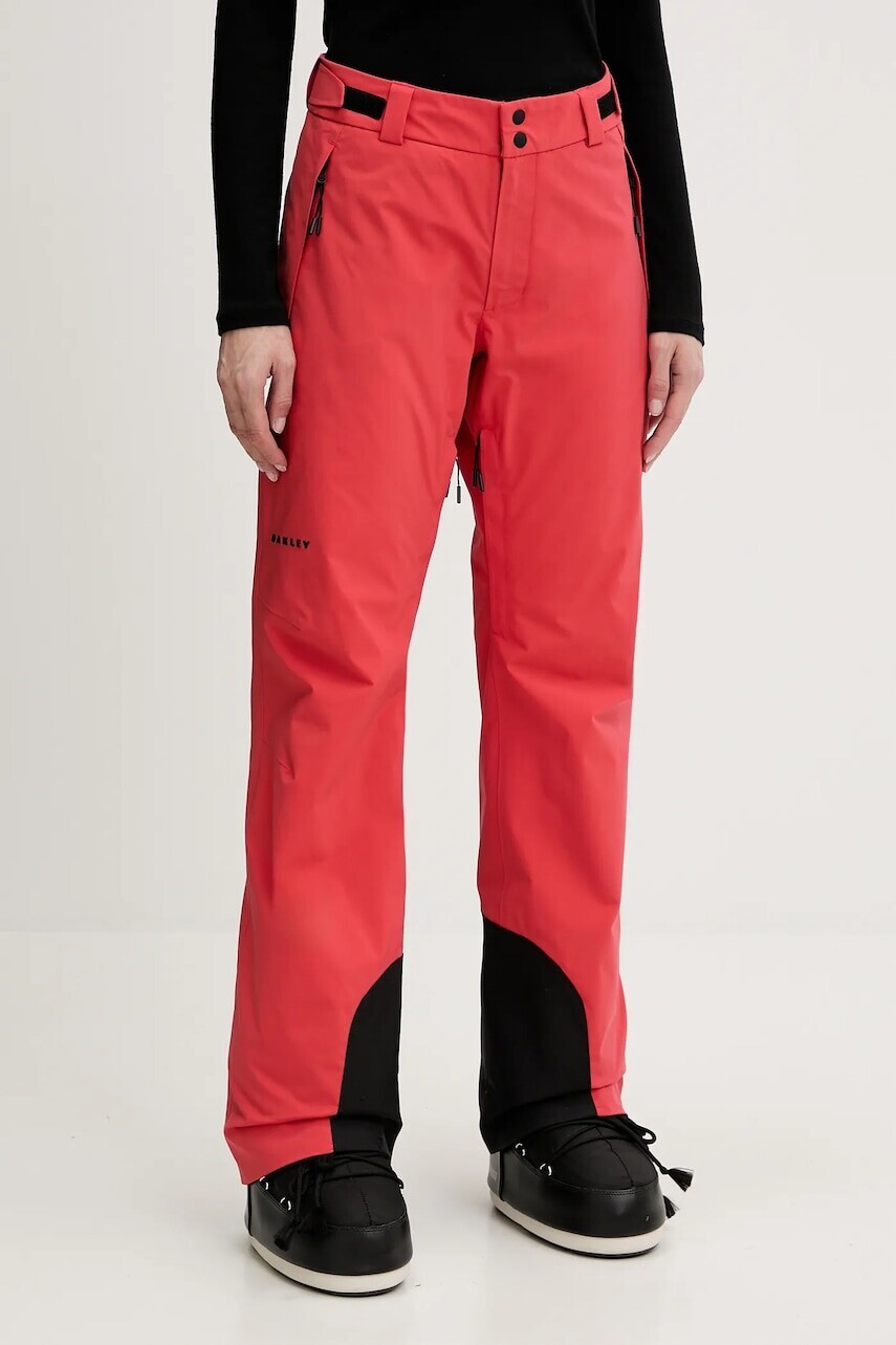 Lyžiarske nohavice Oakley CANOPY červená farba, FOA500826