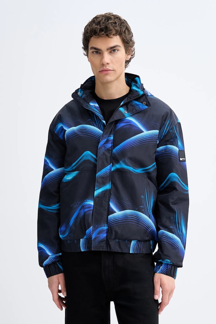 Bunda Karl Lagerfeld Jeans čierna farba, zimná, B1M15018