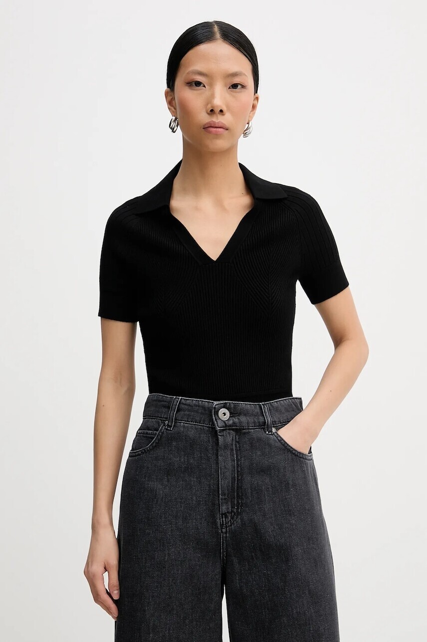 Polo tričko Marciano by Guess BICE dámske, čierna farba, 6RGR11 5613Z