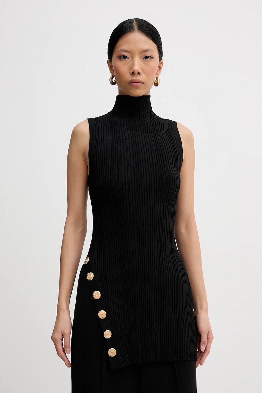 Top Marciano by Guess DAFNE čierna farba, s polorolákom, 6RGR23 5681Z