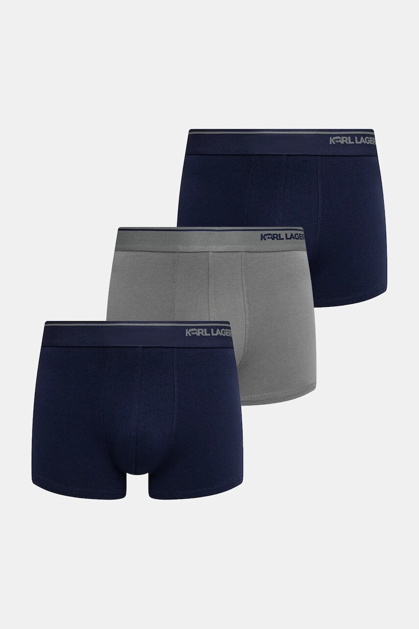 Boxerky Karl Lagerfeld IKON 3-pak tmavomodrá farba, B1M47022