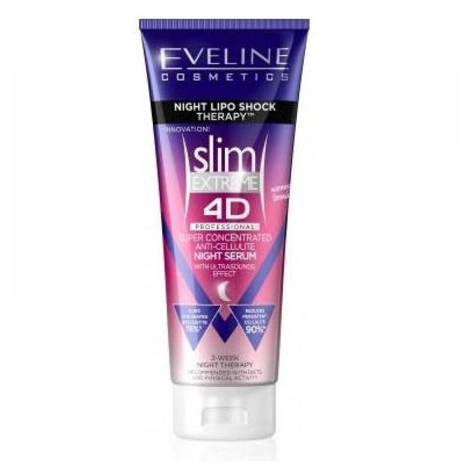 EVELINE Slim EXTREME 4D Lipo Shock Therapy nočné sérum s hrejivým efektom 250 ml