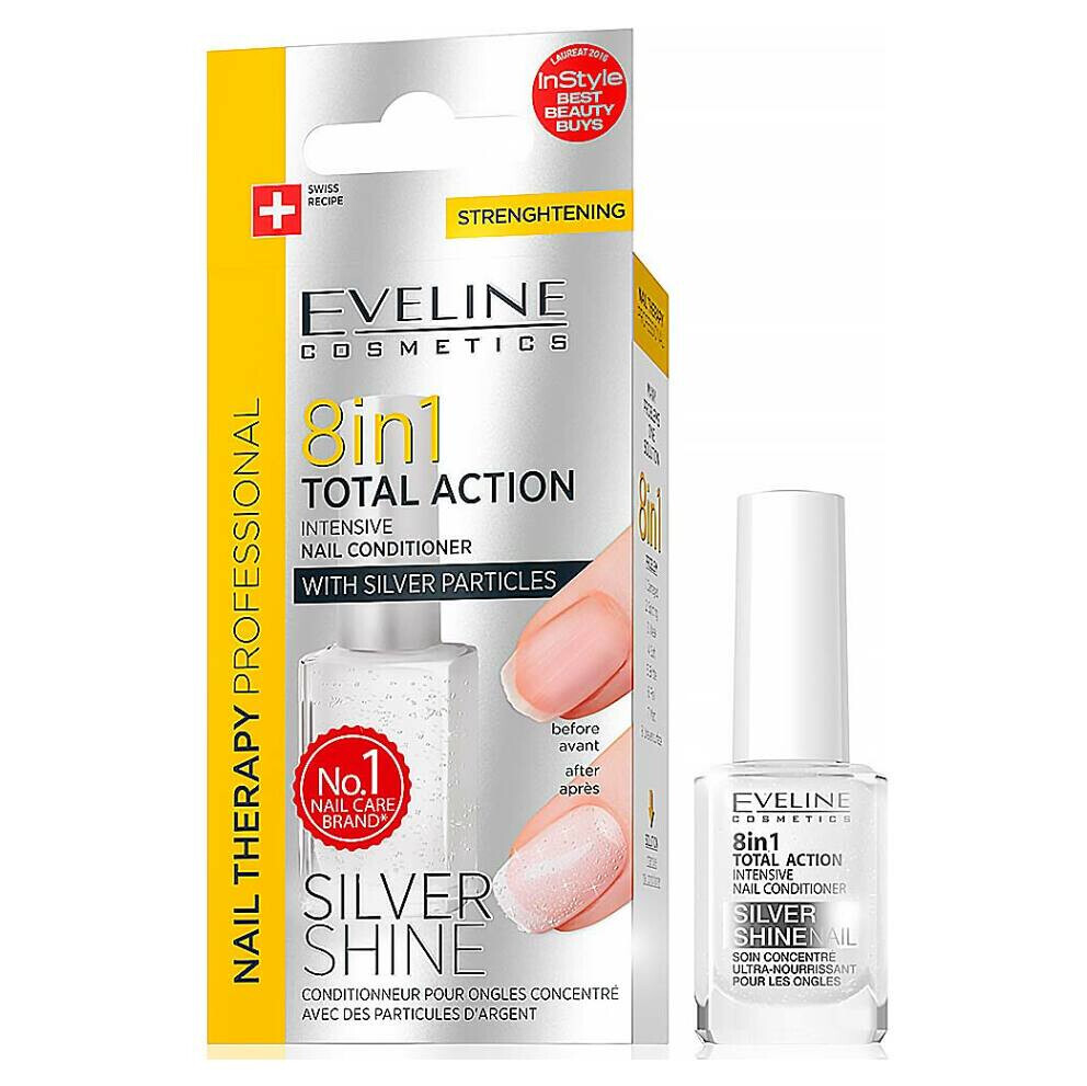 EVELINE Spa Nail Total 8v1 Silver kondicionér na nechty 12 ml