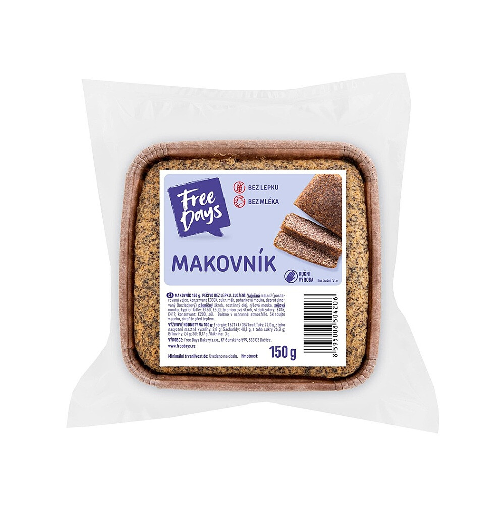 FREE DAYS Makovník bez lepku 150 g