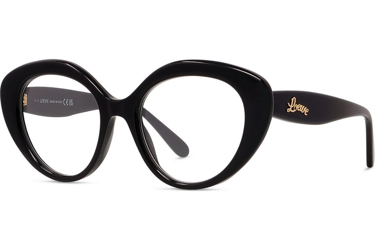 Loewe Curvy Black Cat Eye Eyeglasses - ONE SIZE (52)