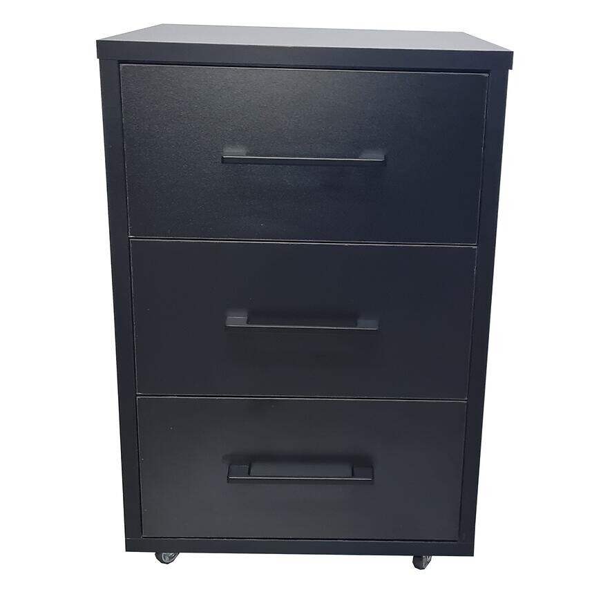 Skrinka na kolieskach 3S čierna