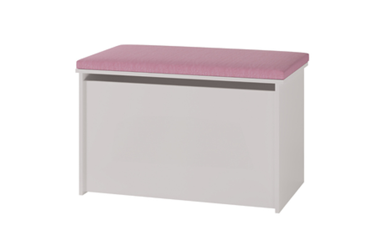 Truhlica na hračky Daria s ružovým sedákom
