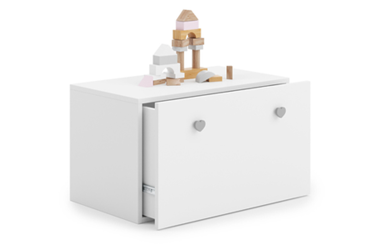 Truhlica na hračky Inga - sivá rukoväť